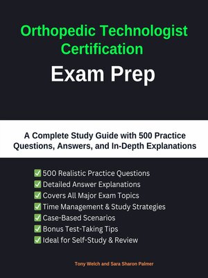 cover image of Orthopedic Technologist Certification Exam Prep